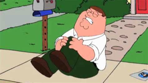 peter griffin hurt knee meme.